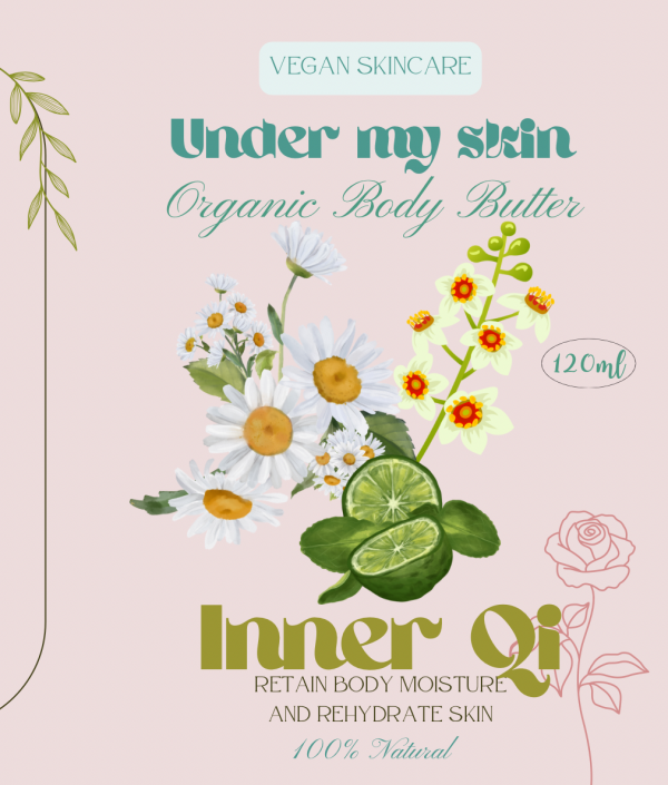Inner Qi , Organic Body Butter-120 ml glass jar