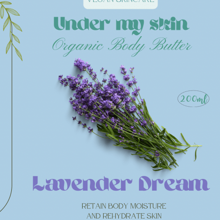 Lavender Dream, Organic Body Butter - 200 ml cardboard pot