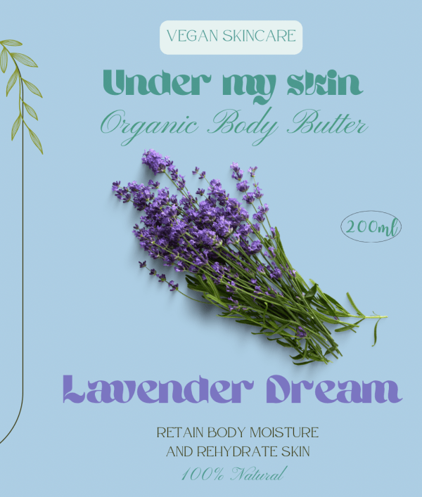 Lavender Dream, Organic Body Butter – 200 ml cardboard pot